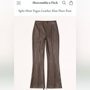 Abercrombie Dark Brown Vegan Leather pants